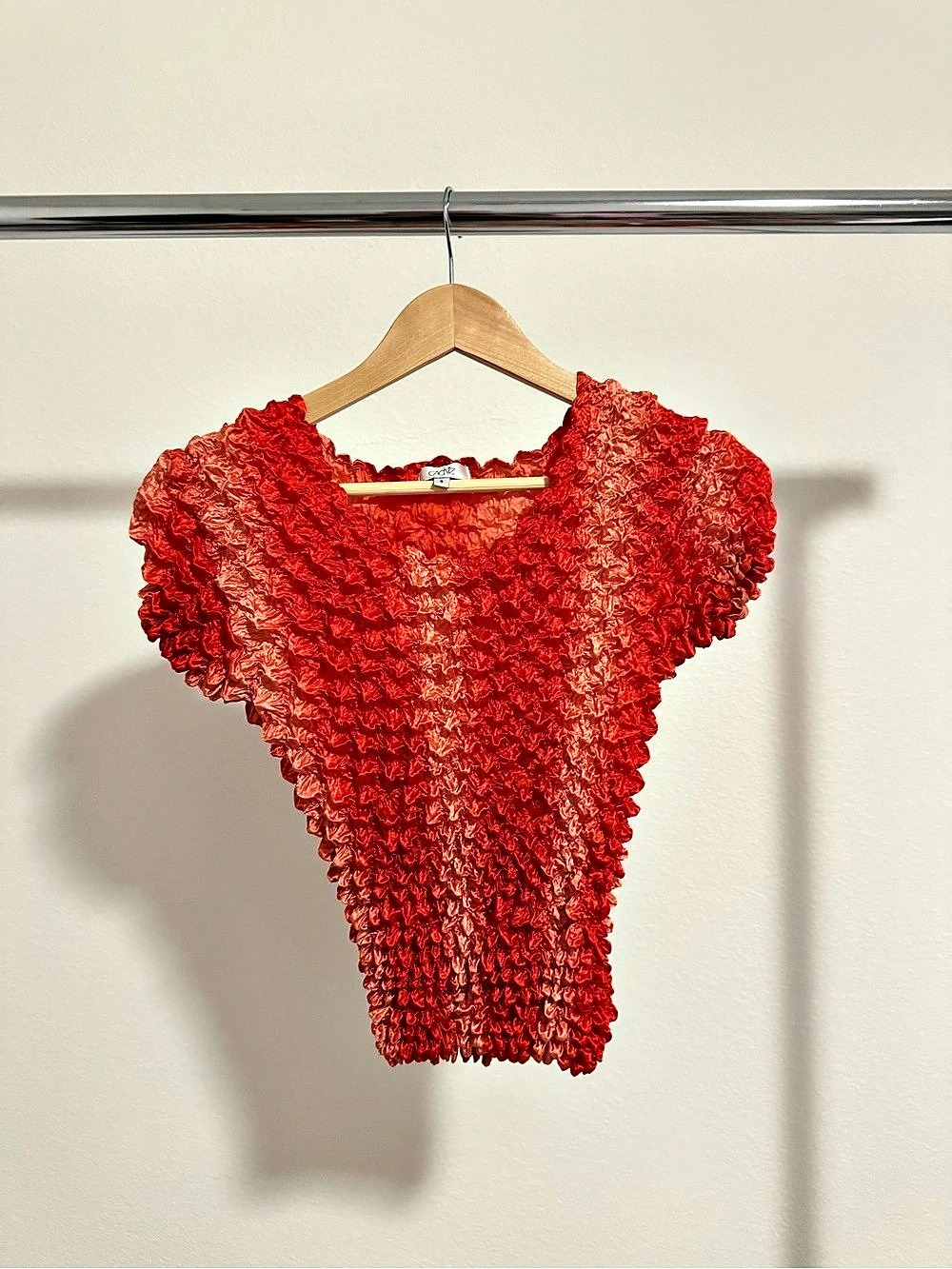 Cache Red Popcorn Top Size Small Like New